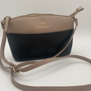 Nanette Lepore Black and Tan Crossbody Bag